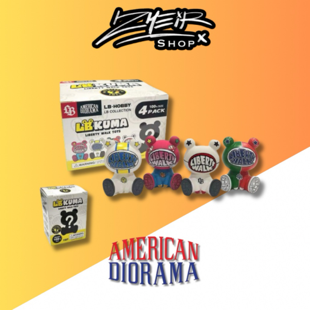 AMERICAN DIORAMA x Liberty Walk Liberty Walk Kuma 100% Blind Box [4 ...