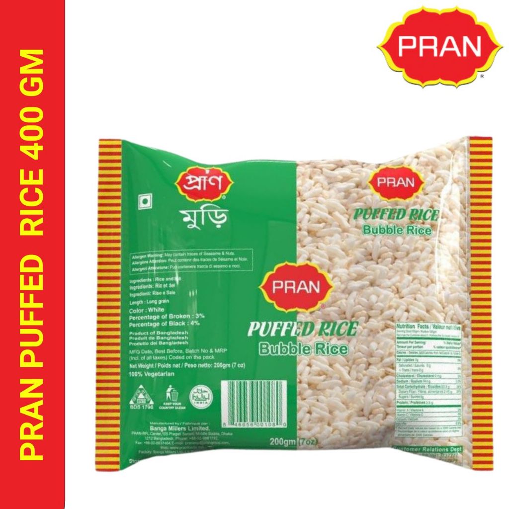 PRAN PUFFED RICE 400 GM | Shopee Malaysia