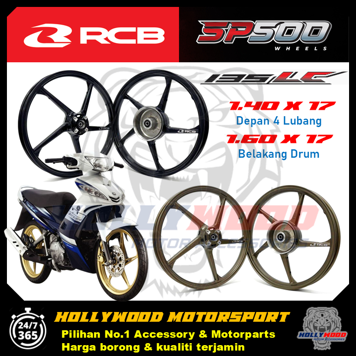 RCB SP500 SPORT RIM LC135 4S 1.40/1.60 x17 DEPAN DISC 4 LUBANG BELAKANG ...
