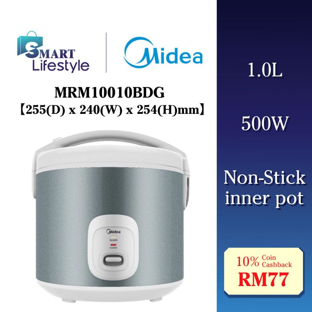 Midea 1.0L Jar Rice Cooker MRM10010BDG | Shopee Malaysia