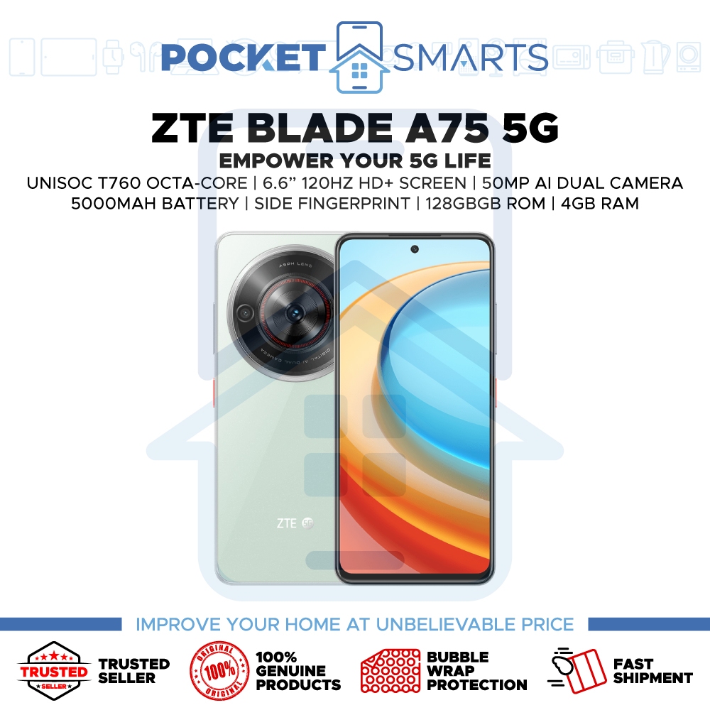 [Malaysia Set] ZTE Blade A75 5G (128GB ROM | 4GB RAM) 1 Year ZTE ...