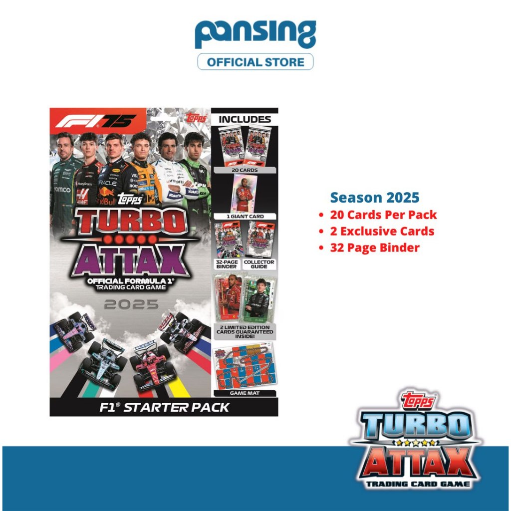 TOPPS Turbo Attax Formula 1 F1 Starter Pack 2025 ( 20 Trading Cards & 2  Exclusive Cards ) TCG | Shopee Malaysia
