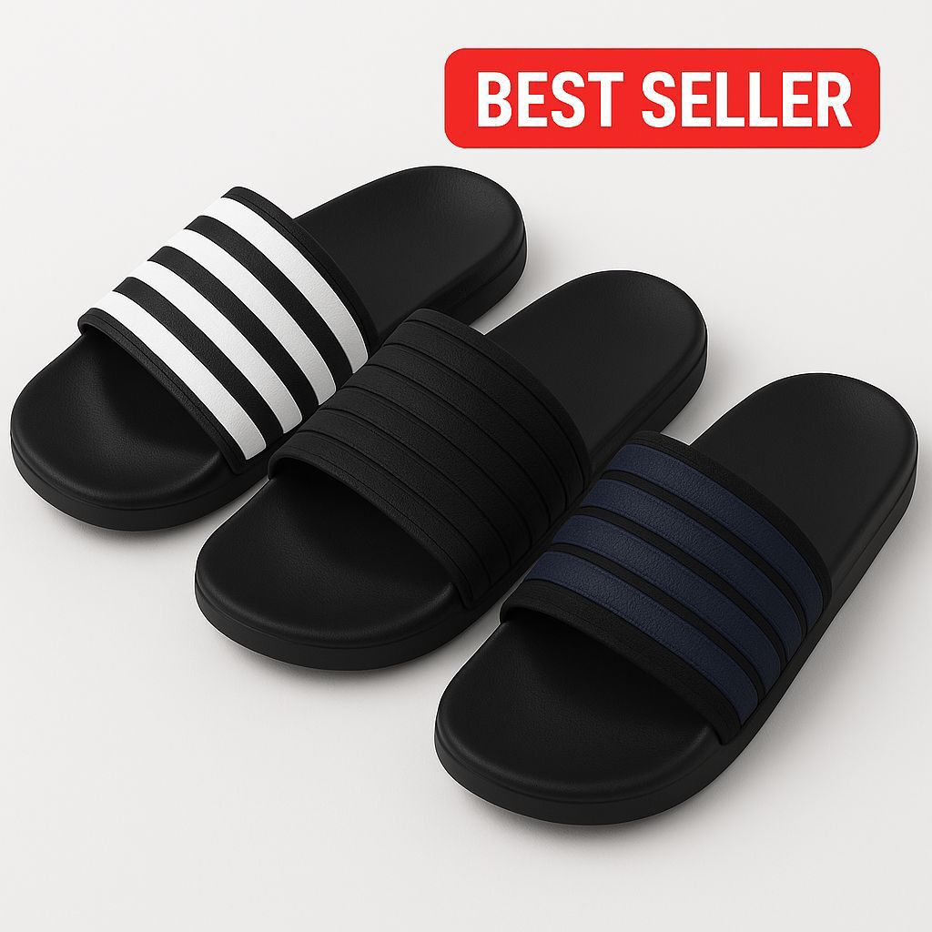 Sandal Couple Slippers Uniseks 4 Line -No Logo_vogvips.com