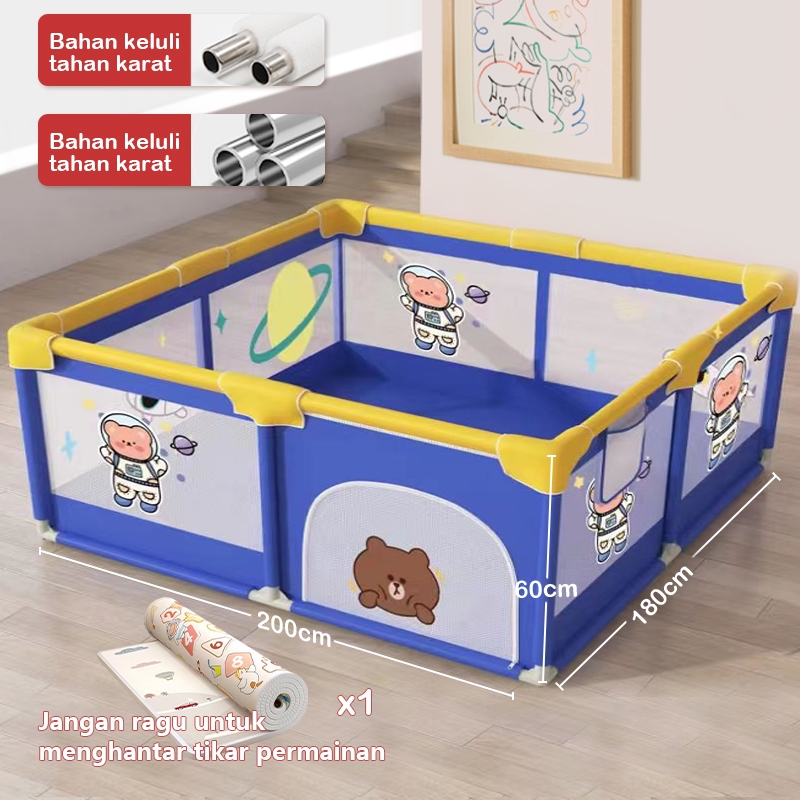 🔥AKIKO 🔥Playpen Baby Safety Foldable Baby Fence Toddler Indoor