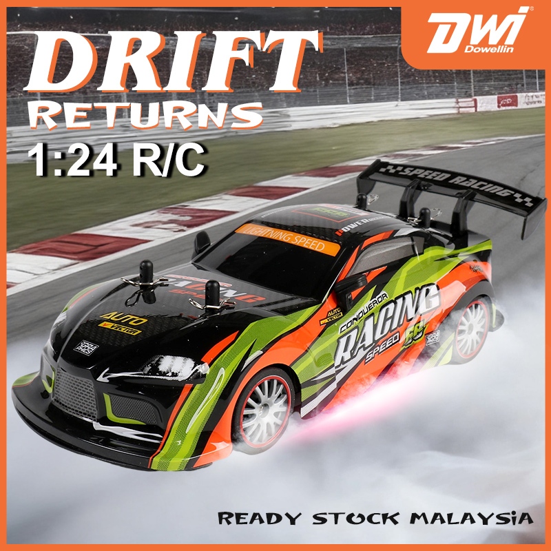 Coche RC Drift Car 4WD 1/43 – Modelo RTR Con Control Remoto 2.4GHz, Velocidad Alta, Luces Y Batería Recargable De 200 MAh, 30 Min De Autonomía