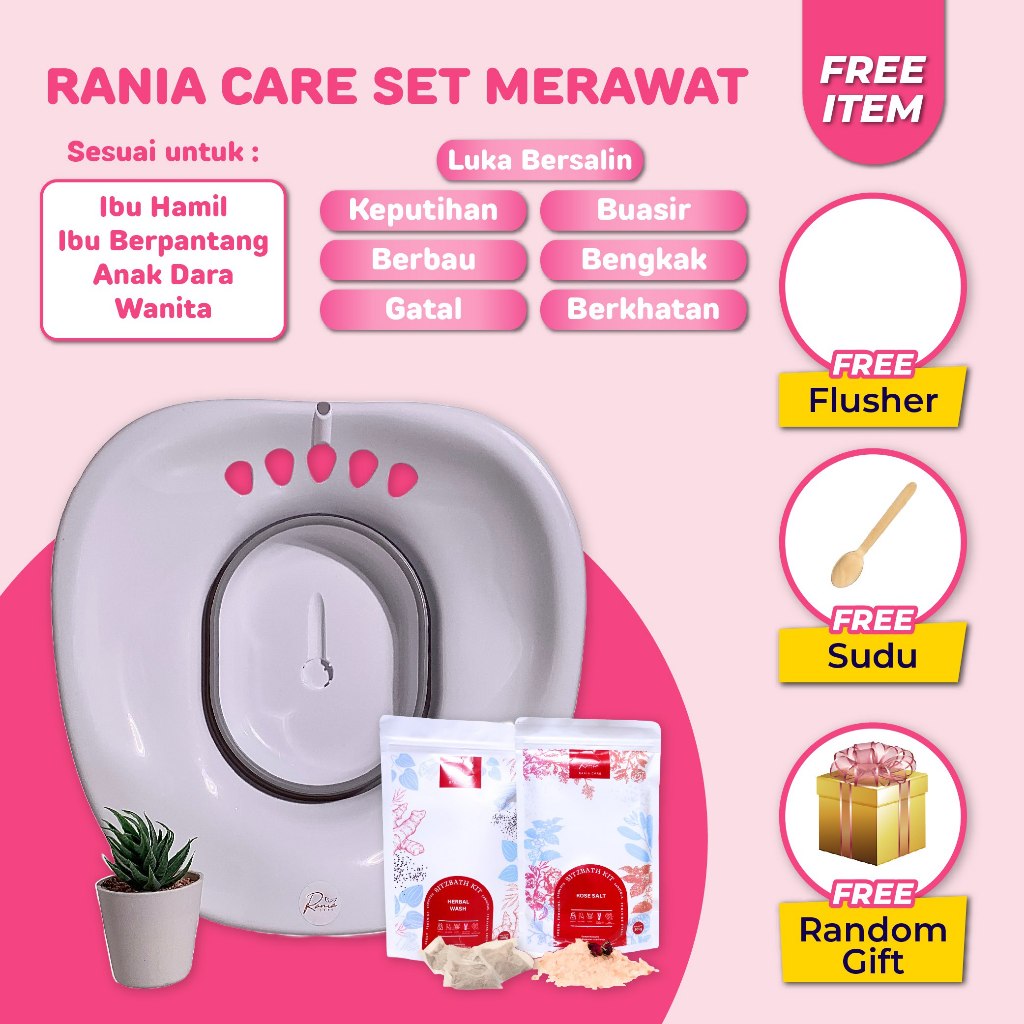 RaniaCare Herbal Sitz Bath Kit Set rendaman untuk luka bersalin dan ...