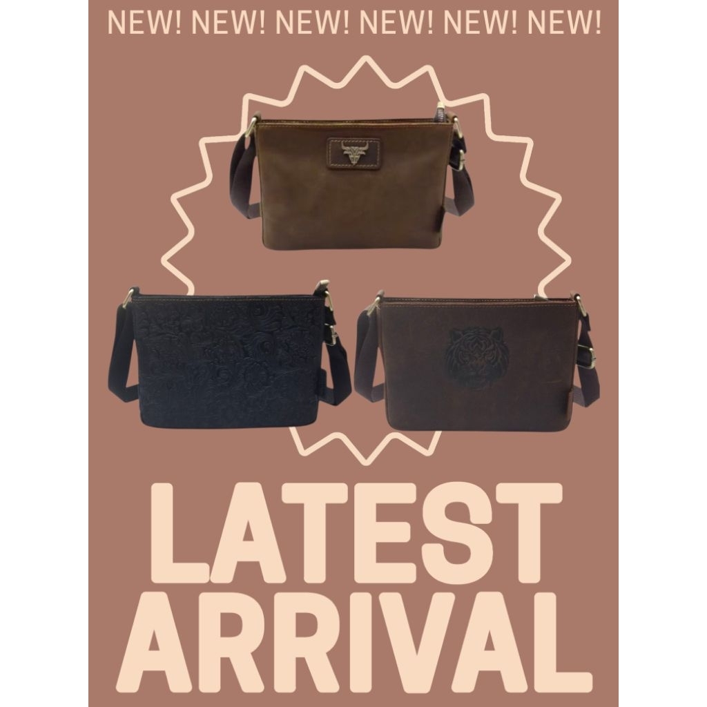 RUSH RIDER 6892 Minimalist Original Leather Sling Bag (S Size) Beg ...