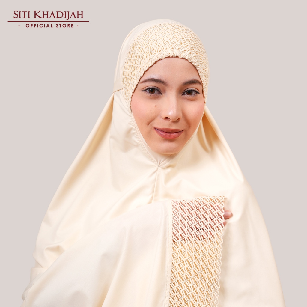 Siti Khadijah Telekung Modish Jalilah in Vanilla | Shopee Malaysia
