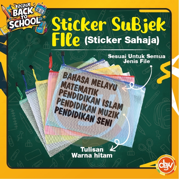 Sticker Subjek Buku Sekolah Anak-anak | Shopee Malaysia