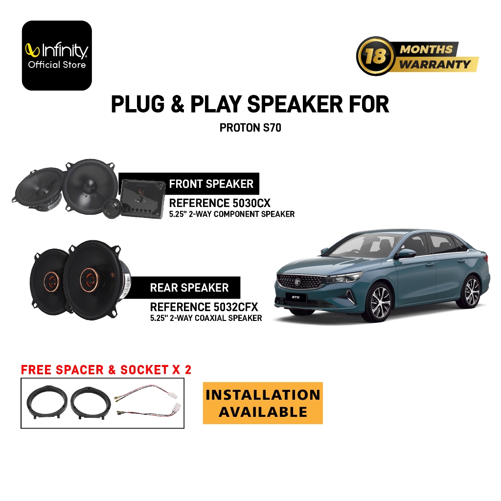 [Installation AvailabIe] Infinity Plug & Play Speaker For Proton S70 ...