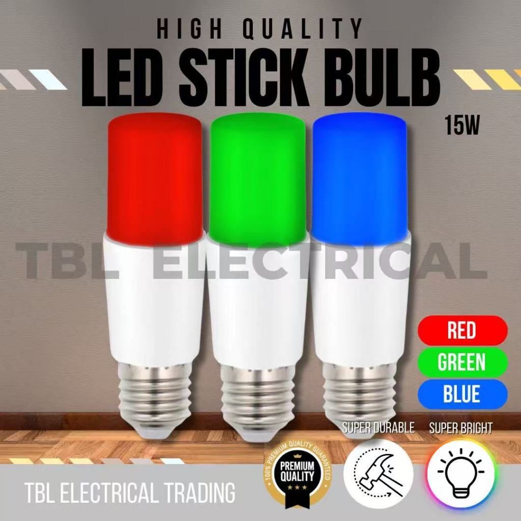 E27 15W Led Colour Stick Bulb Led Lamp High Brightness Energy Saving ...