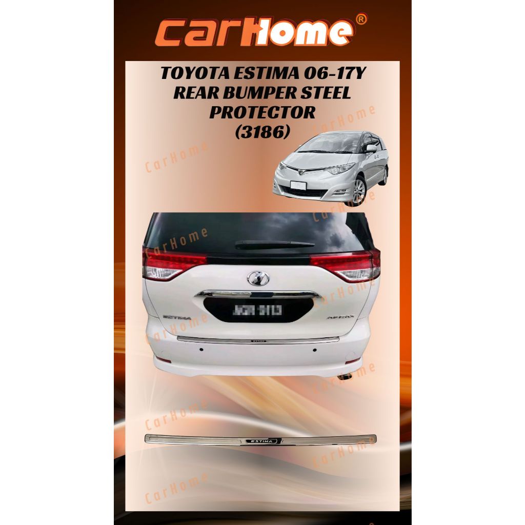Toyota Estima ACR50 Rear Bumper Chrome Trim rear bumper protection ...