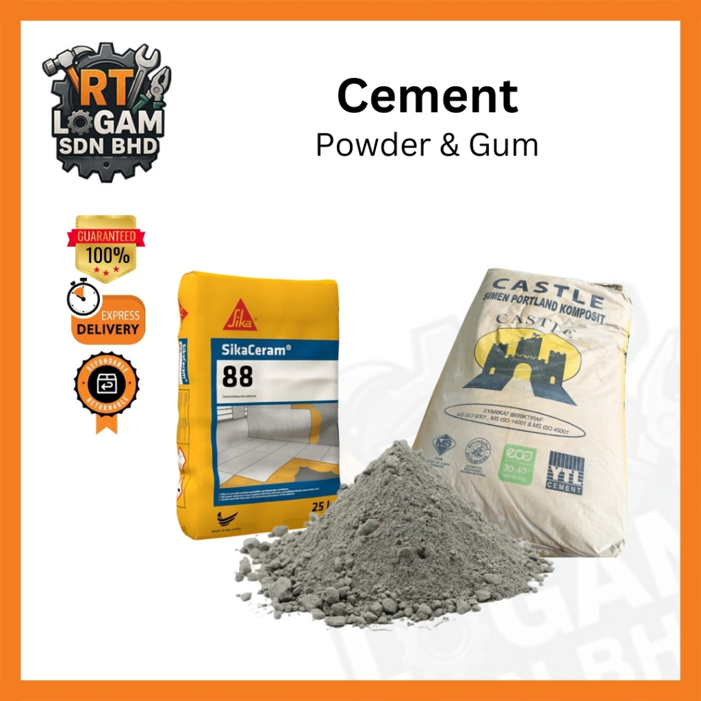 1KG Cement Powder/ Serbuk Simen/ Concrete Cement/ Grey / White Cement ...
