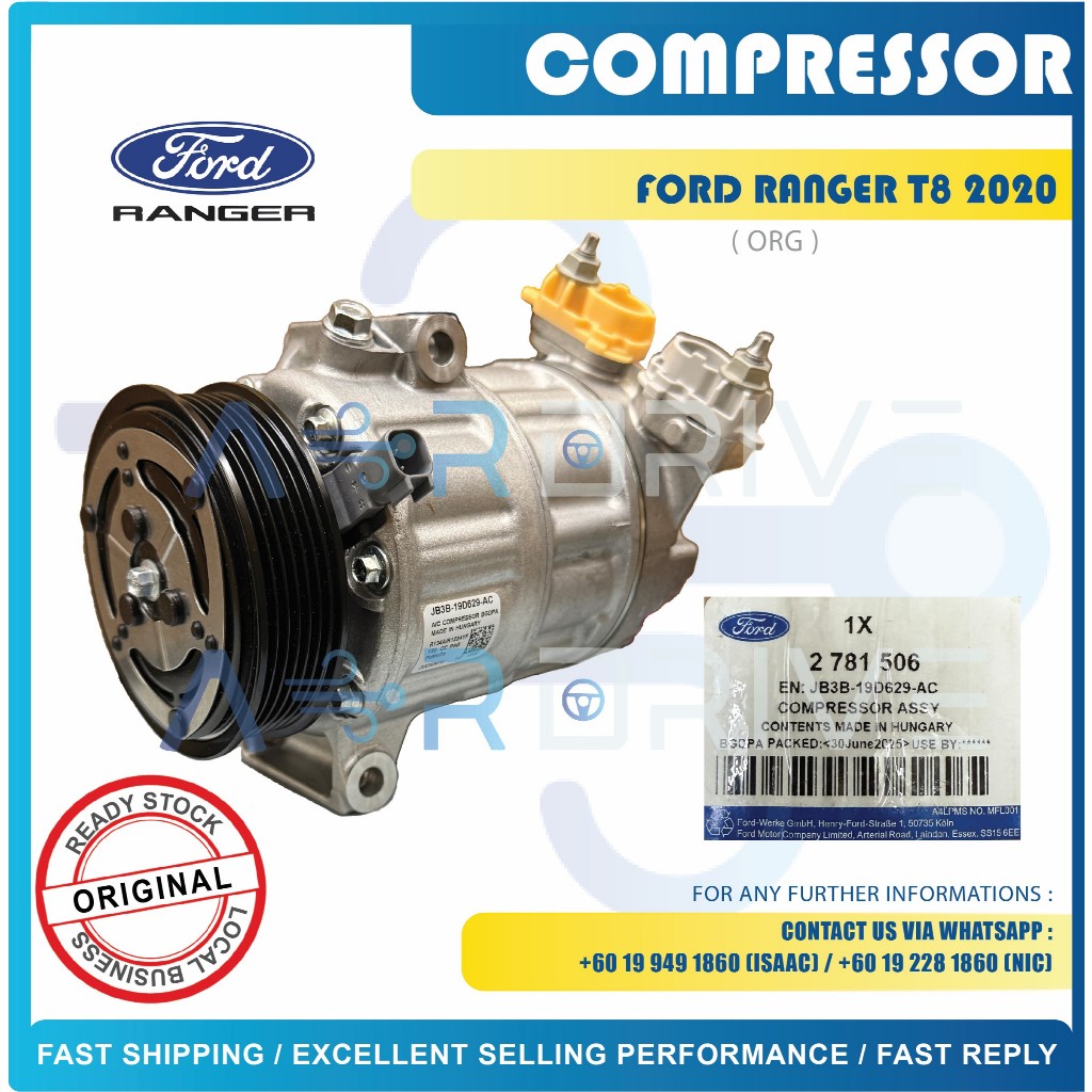ORIGINAL NEW FORD RANGER T8 6PK 2020 COMPRESSOR | Shopee Malaysia