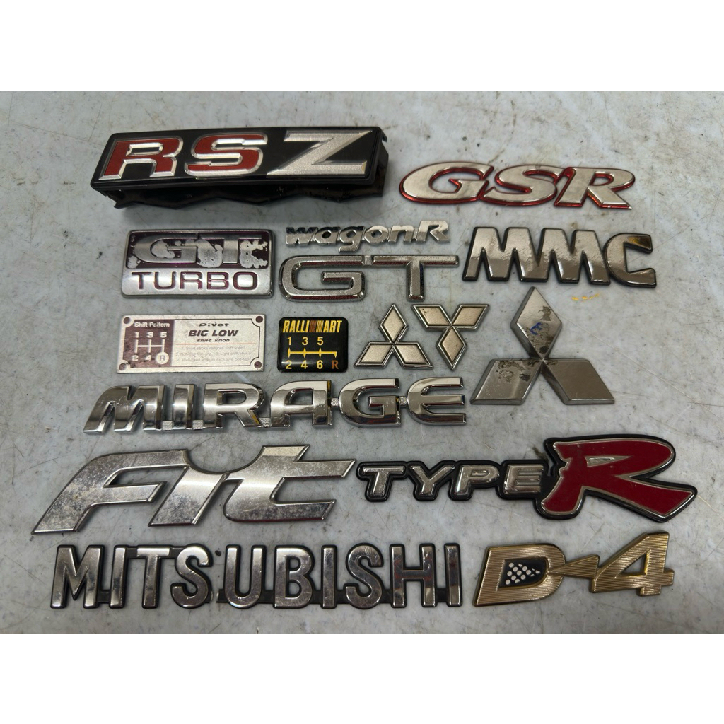 Japan Used Emblem Logo Type-R Rsz Gsr Gt Fit Mmc Mirage D-4 Ralliart Gt ...