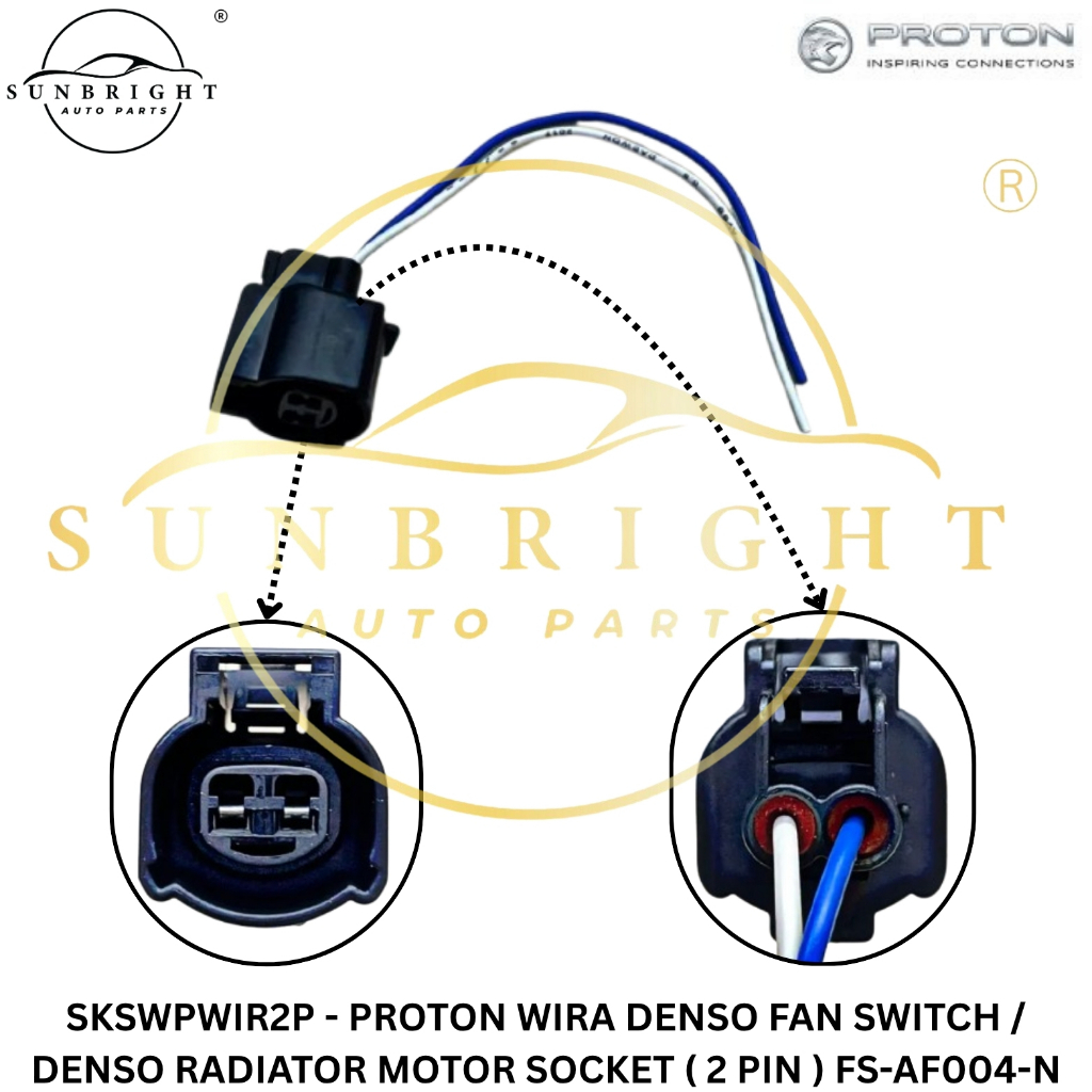 PROTON WIRA DENSO FAN SWITCH / DENSO RADIATOR MOTOR SOCKET ( 2 PIN ) FS ...