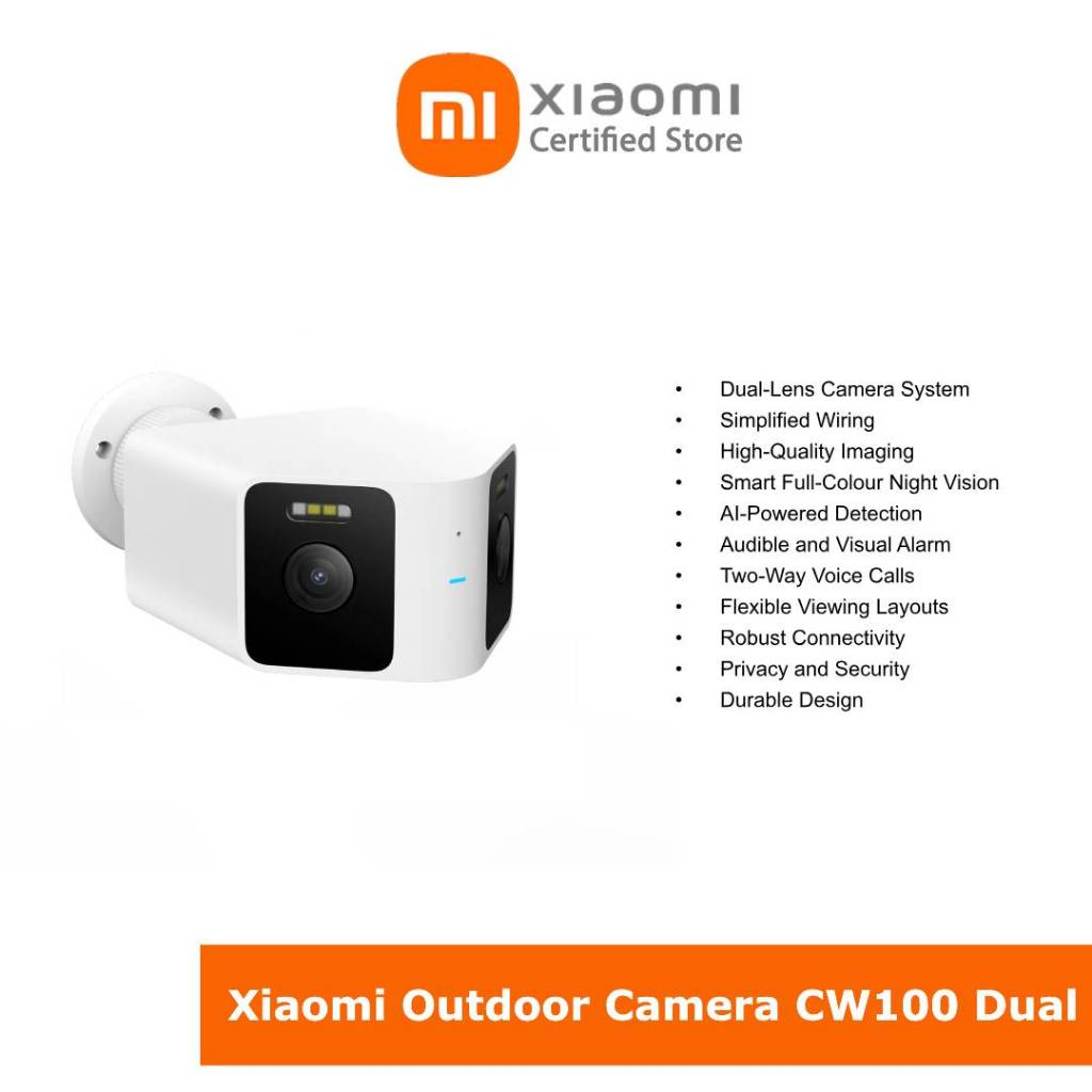 Xiaomi Outdoor Camera CW100 Dual | Dual-Lens | Simplified Wiring ...