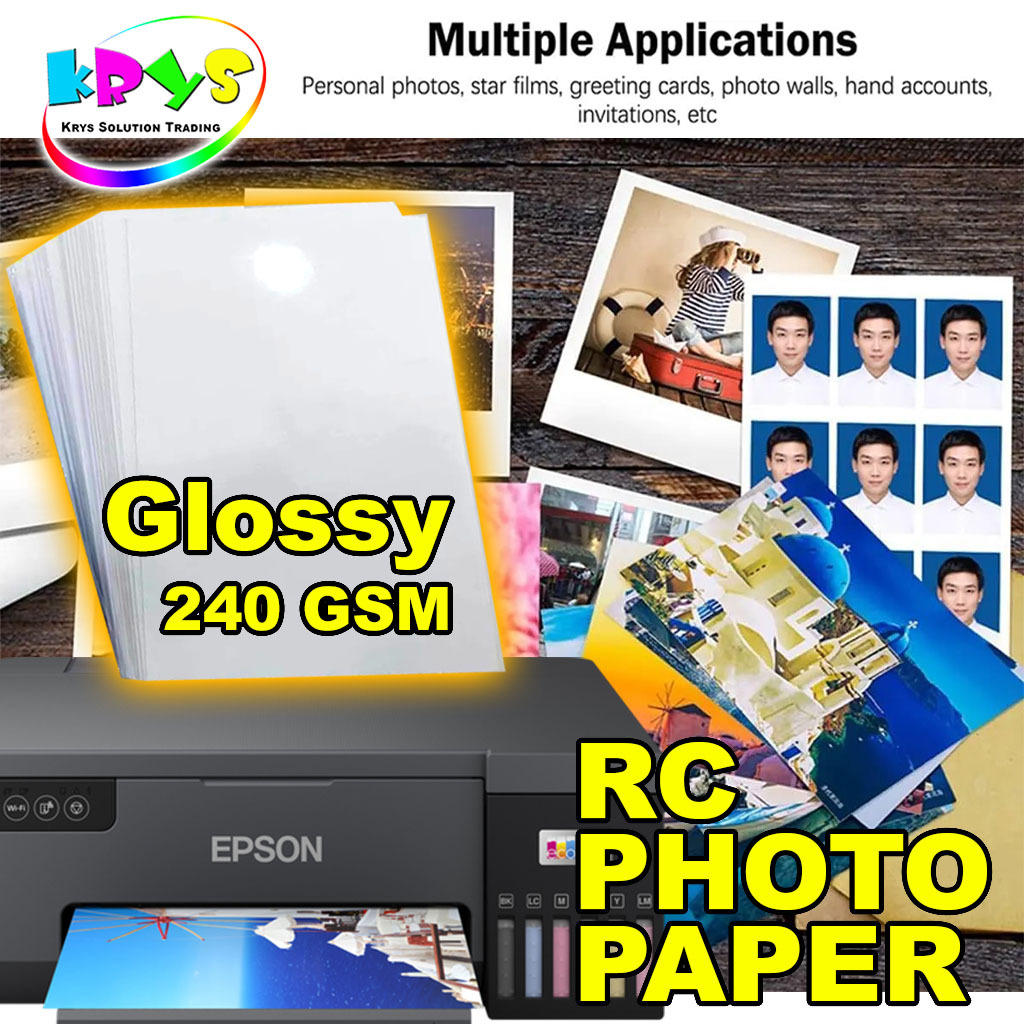 RC PHOTO PAPER ( RESIN COAT ) 3R / 4R / 5R / A4 RC Glossy Photo Paper ...