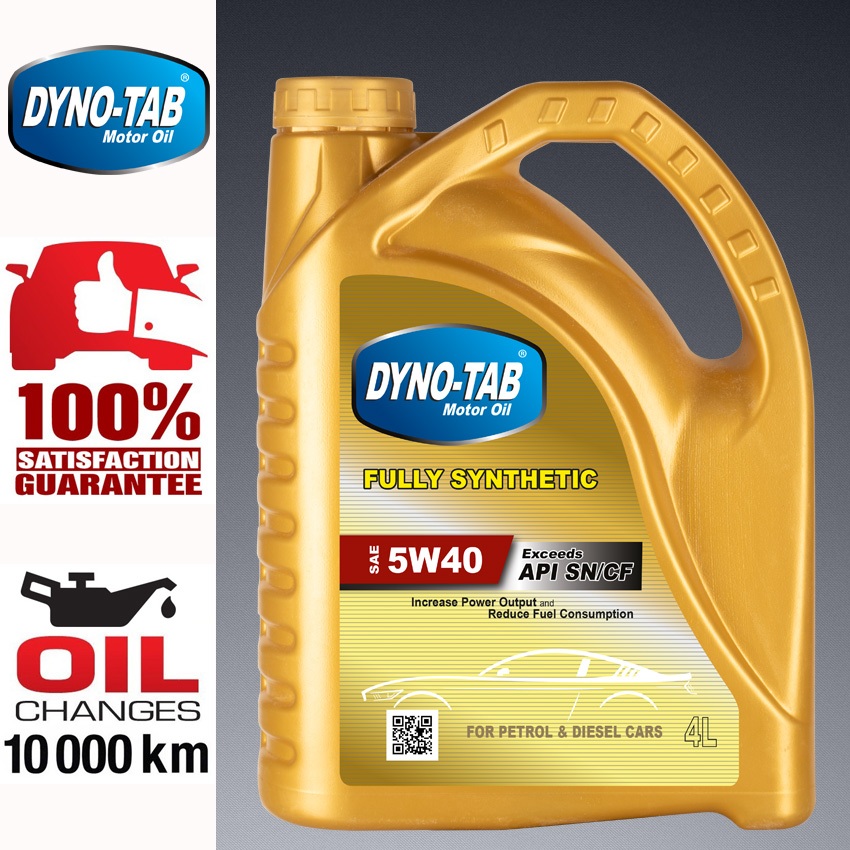 [MGOS] DYNO TAB 5W40 SN/CF Fully Synthetic Engine Oil 4Liter | Shopee ...