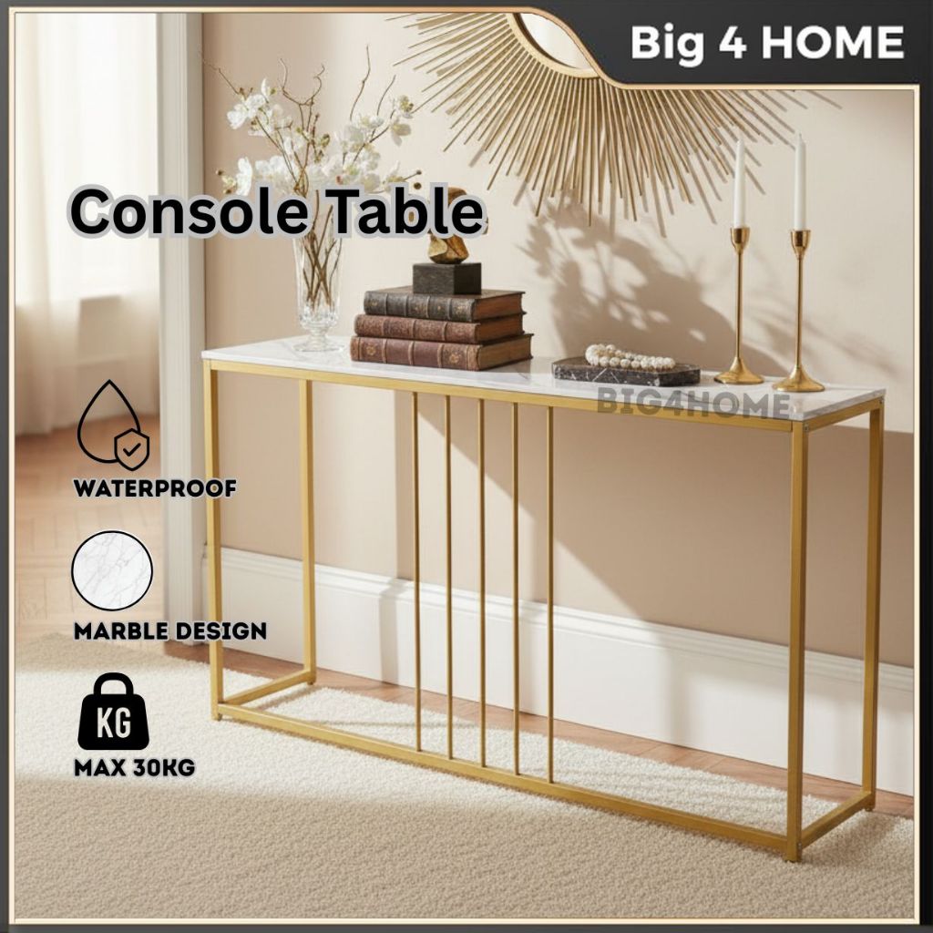 Big 4 Home Console Table Scratch-proof Bar Table Side Table Iron Shelf ...