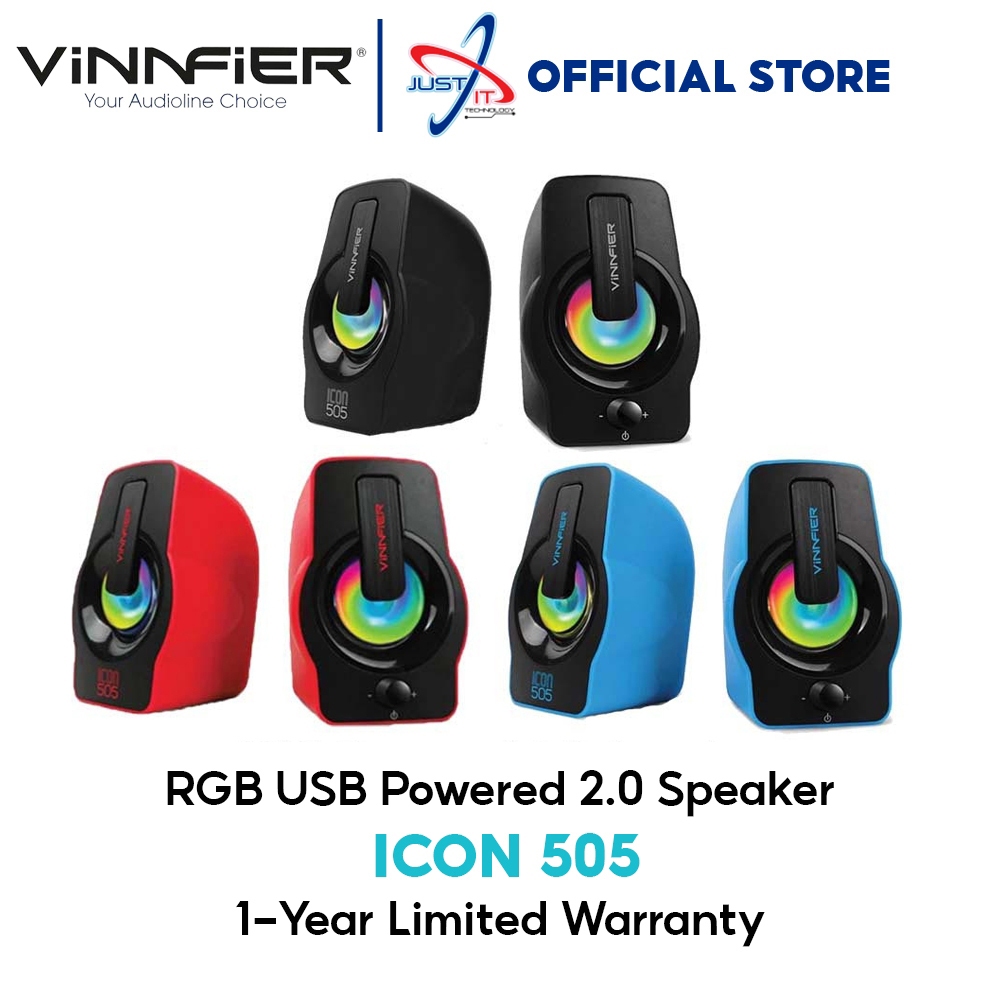 Vinnfier Icon 505 2.0 Multimedia Speaker - BLACK / BLUE / RED | Shopee ...