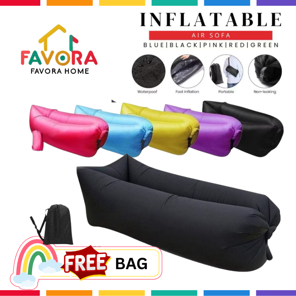 Inflatable Sofa Outdoor Portable Lounge Air Lazy Sleeping Sofa Bed ...