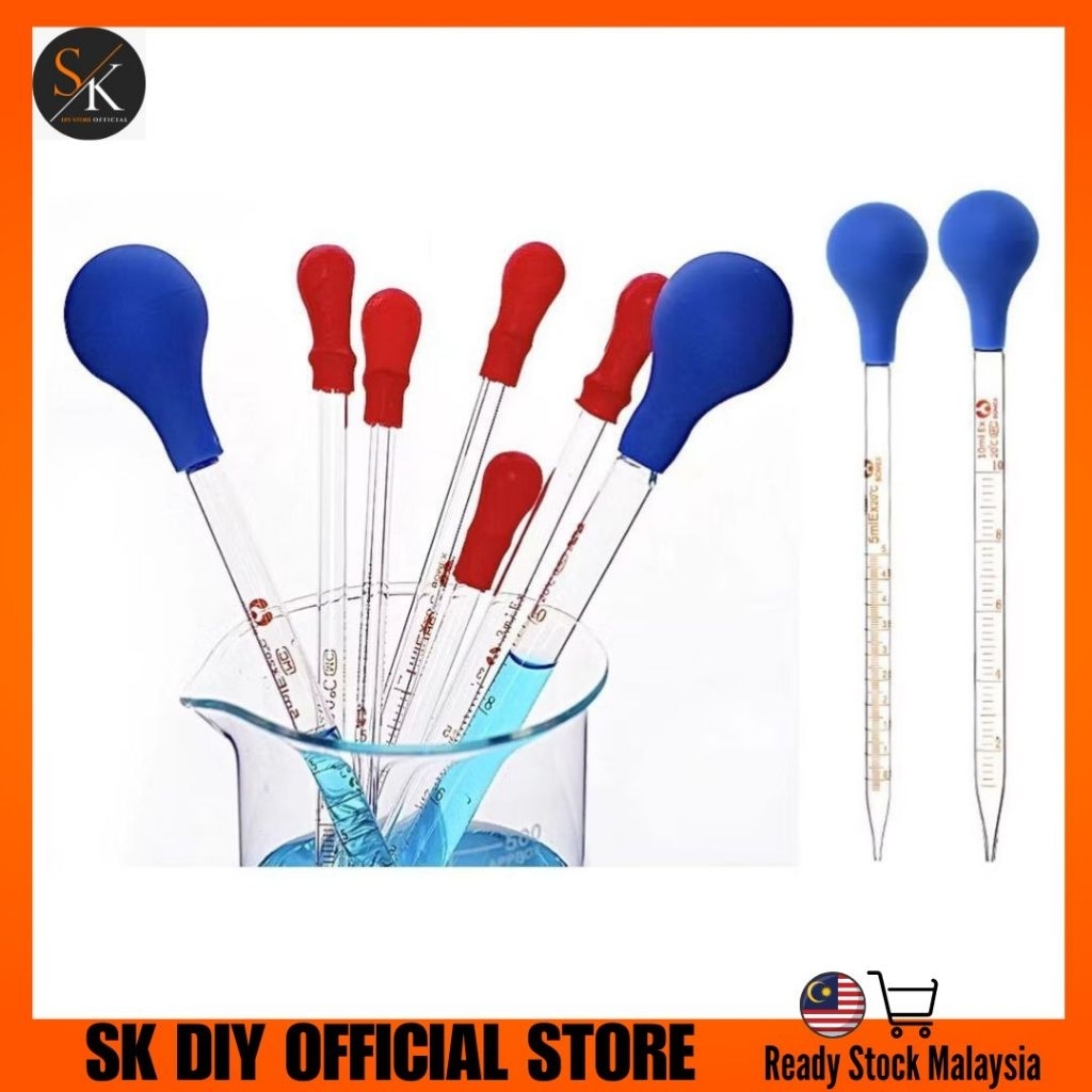 Glass Dropper Pipette 7–20cm 1ml–10ml | Medicine Penitis Kaca Makmal ...