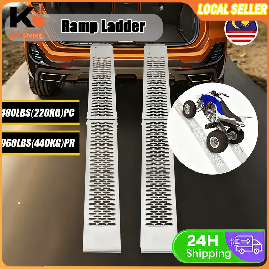 【COD】Motorcycle Bike Stage Folding Ladder Ramp Heavy Duty Foldable Ramp ...