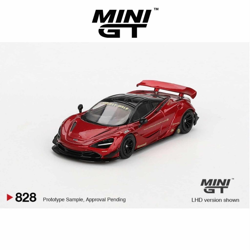 MGT Mini GT No 828 McLaren 720S LBWK gem red blister version