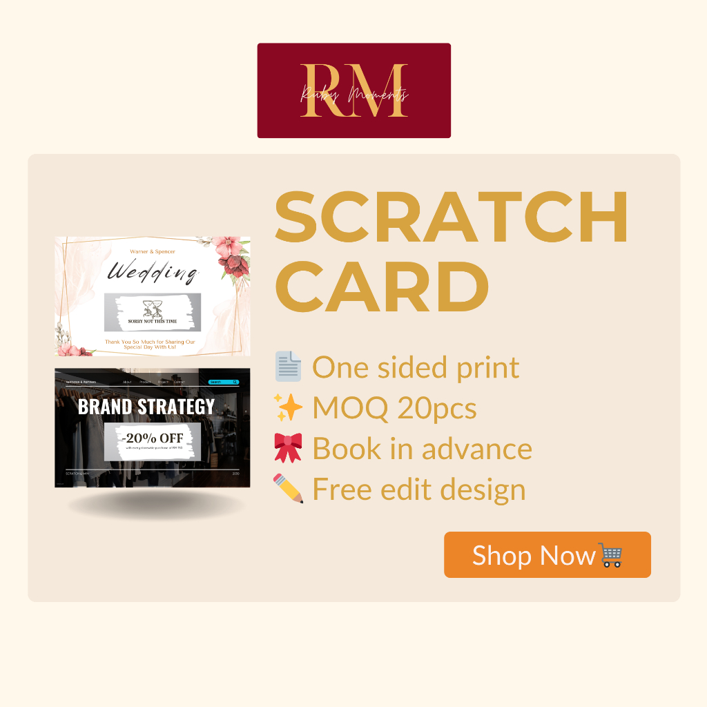 [FREE EDIT] 20pcs Scratch Card | Raffle Ticket | Lucky Draw Ticket 刮刮卷 ...