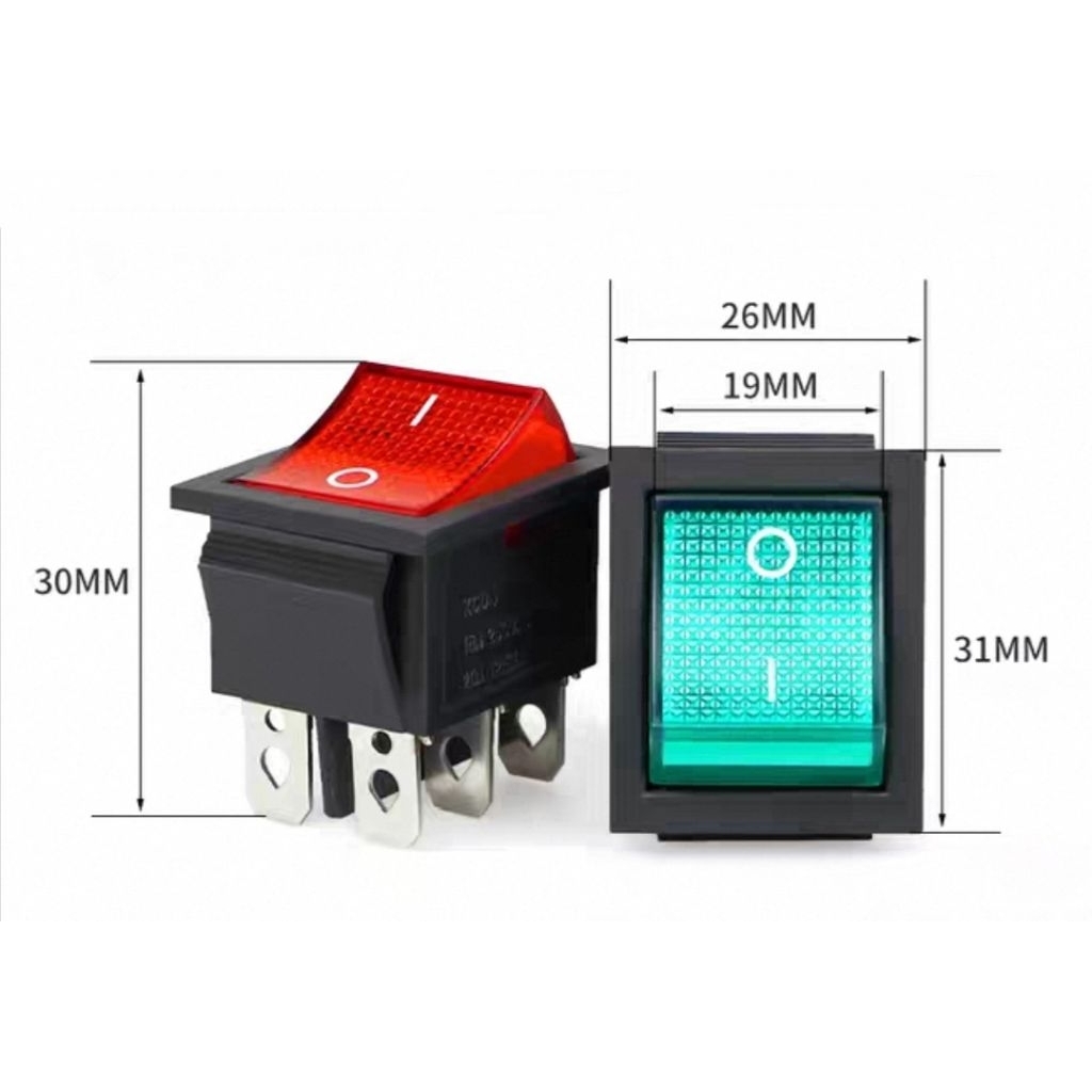 KCD4 Rocker Switch 6pin 16A 250VAC (on off) | Shopee Malaysia