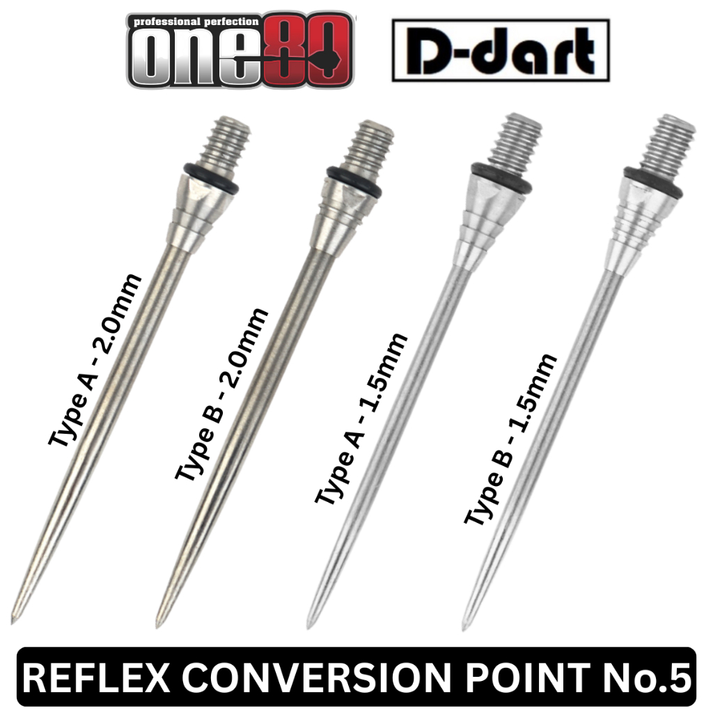 ONE80 FLEXI DART POINT - (NO.5) STEEL TIP CONVERSION POINT REFLEX POINT ...