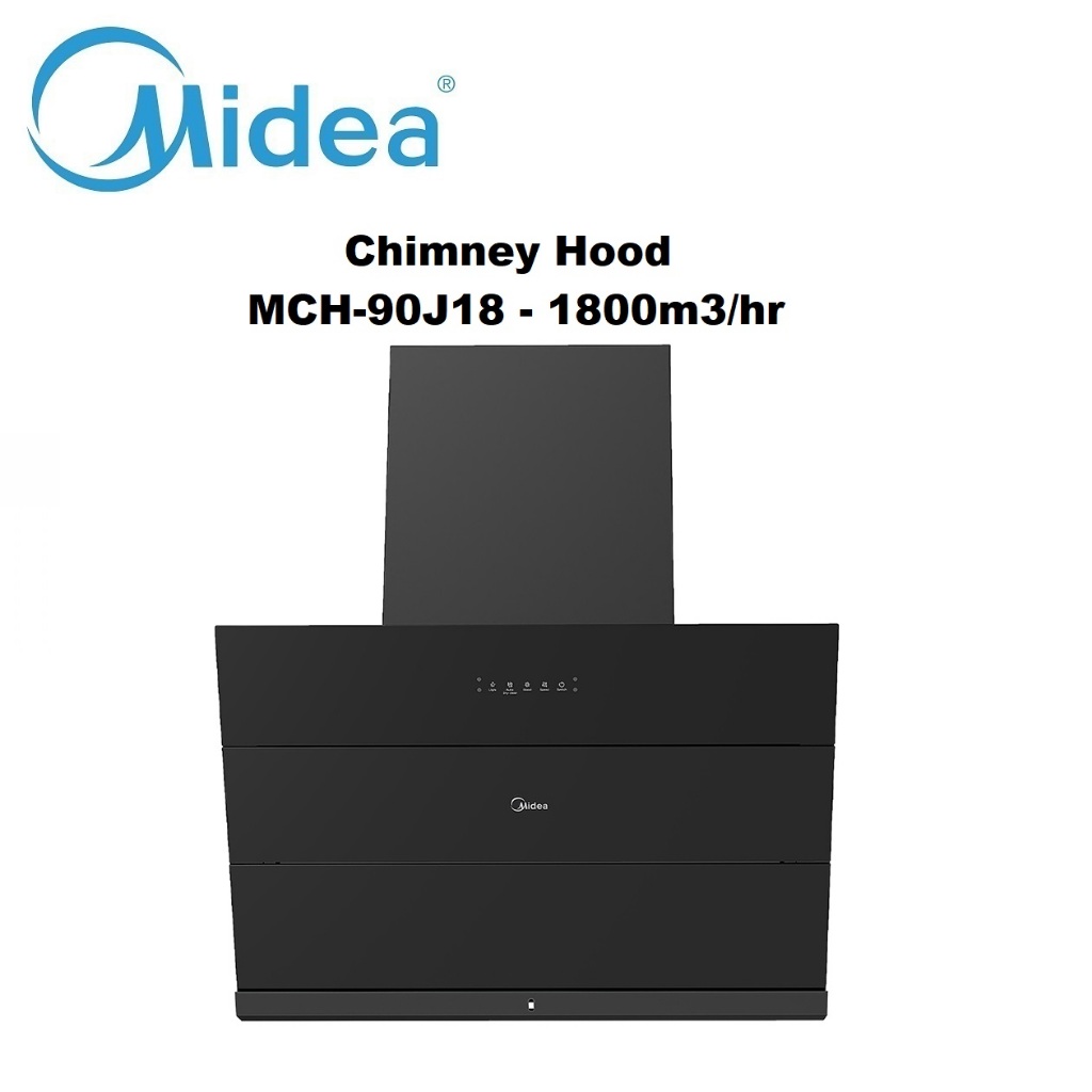 Midea Chimney Hood - MCH-90J18 Suction power: 1800m3/hr | Shopee Malaysia