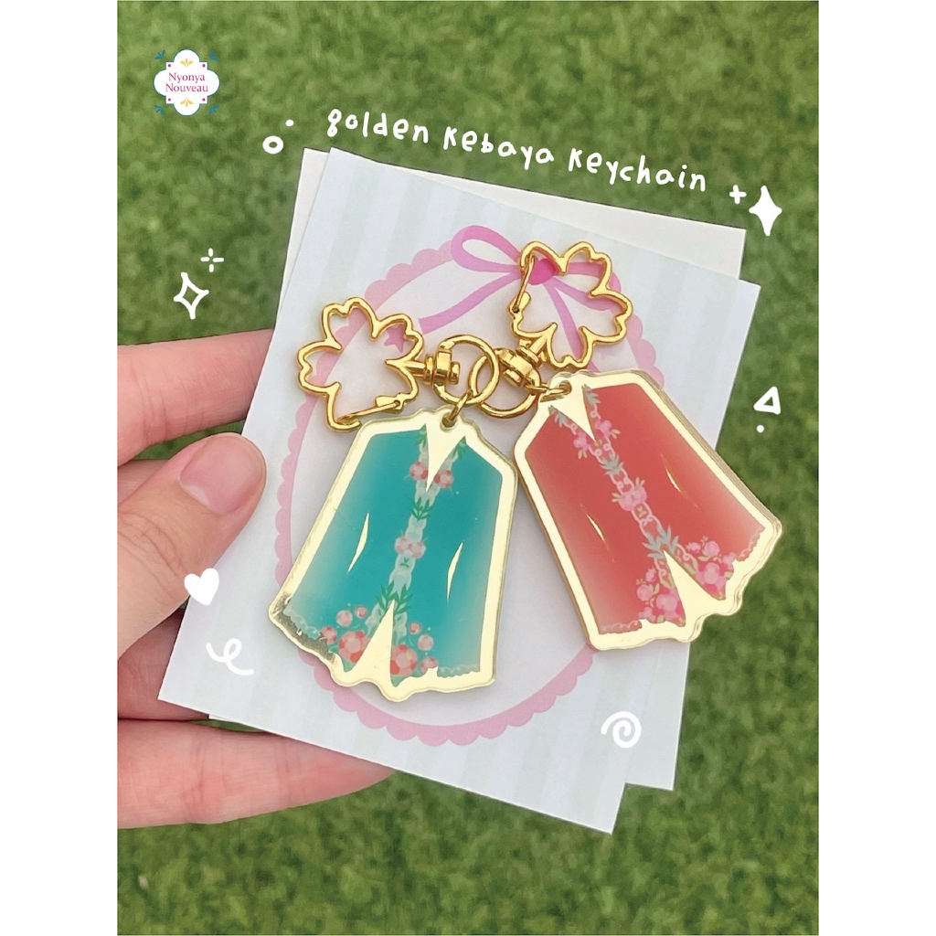 Nyonya Kebaya Mirror Keychain | Peranakan keychain | Malacca & Penang ...