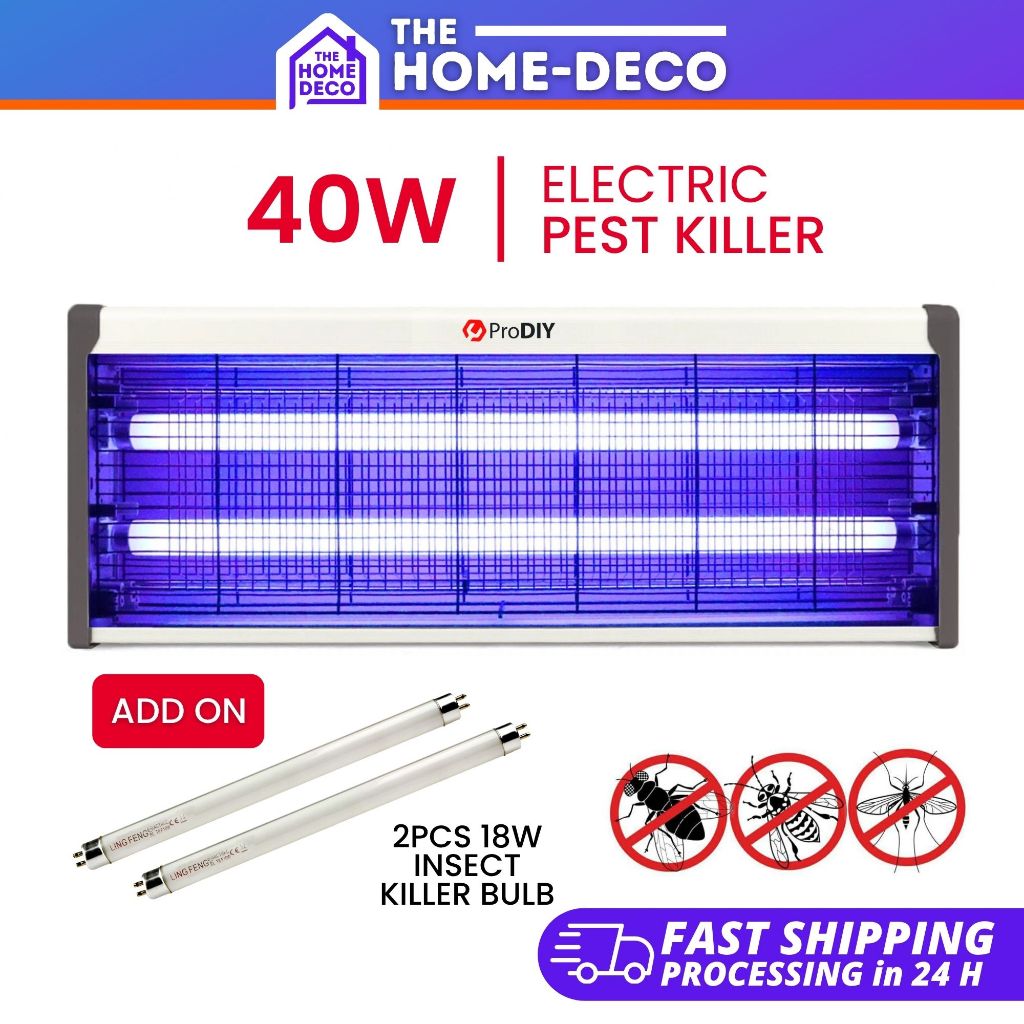 Electric Pest Insect Killer 40W LED Electronic Bug Zapper Pest Repeller ...