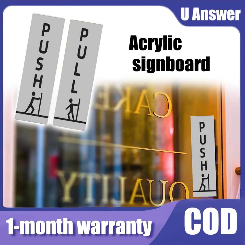 1Pair Modern Door Signage Deco with High-strength Adhesive Backing 3D ...