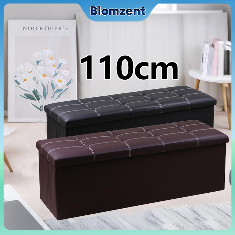 L76cm/110cm Large Capacity Storage Bench Foldable Storage Stool Storage ...