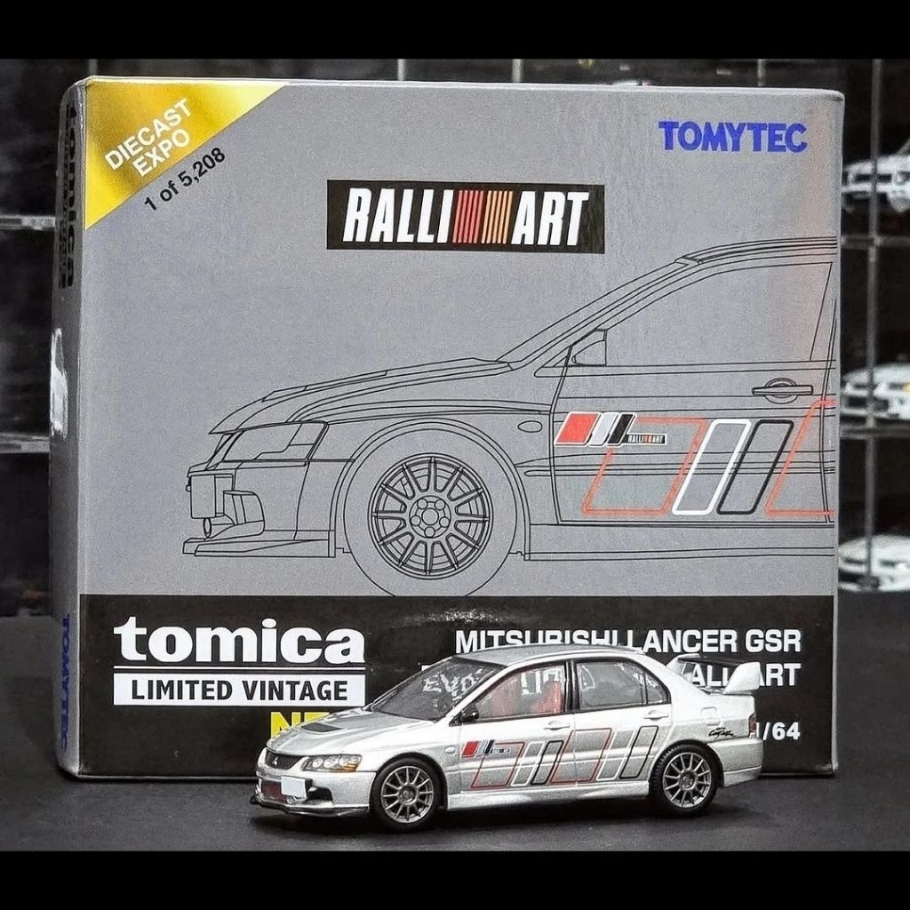 TLVN Tomica Limited Vintage Neo Tomytec Mitsubishi Lancer GSR Evolution - tomica limited vintage neo mitsubishi lancer evo 9