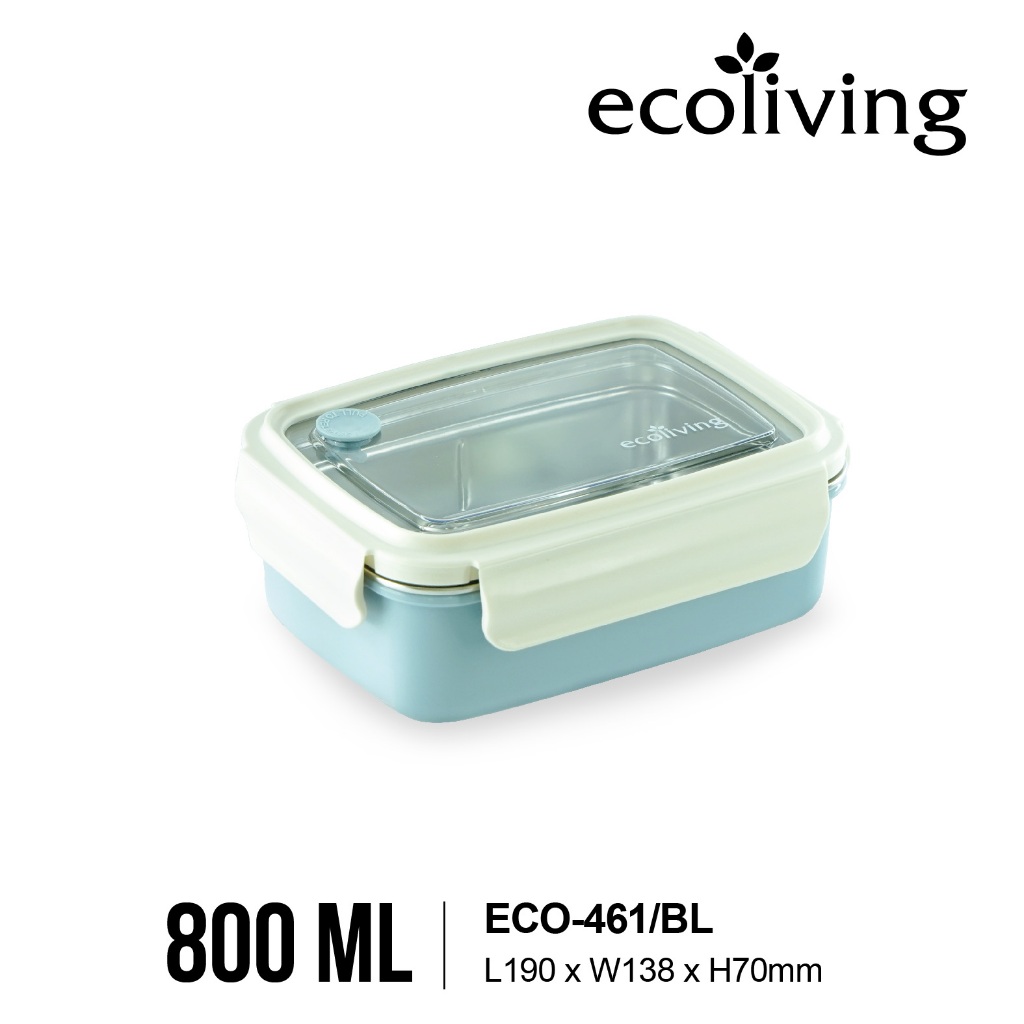 ECO LIVING 800/1100ml ECO BENTO Airtight S/Steel Lunch Box Removable ...