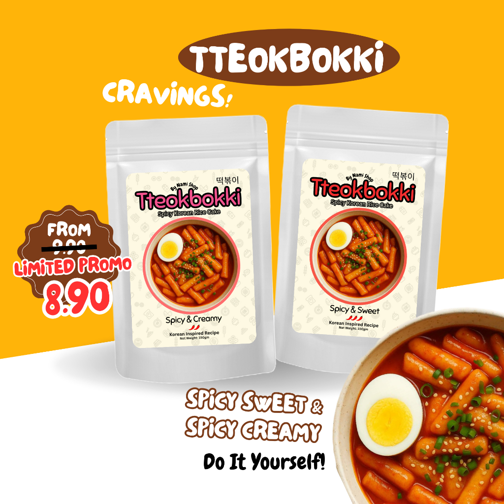 Tteokbokki Topokki DIY SET- Spicy Sweet & Spicy Creamy- Korean inspired ...