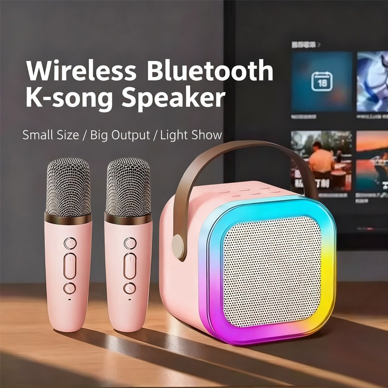 Wireless Karaoke Speaker With Karaoke Bluetooth Microphone K12 Home KTV ...