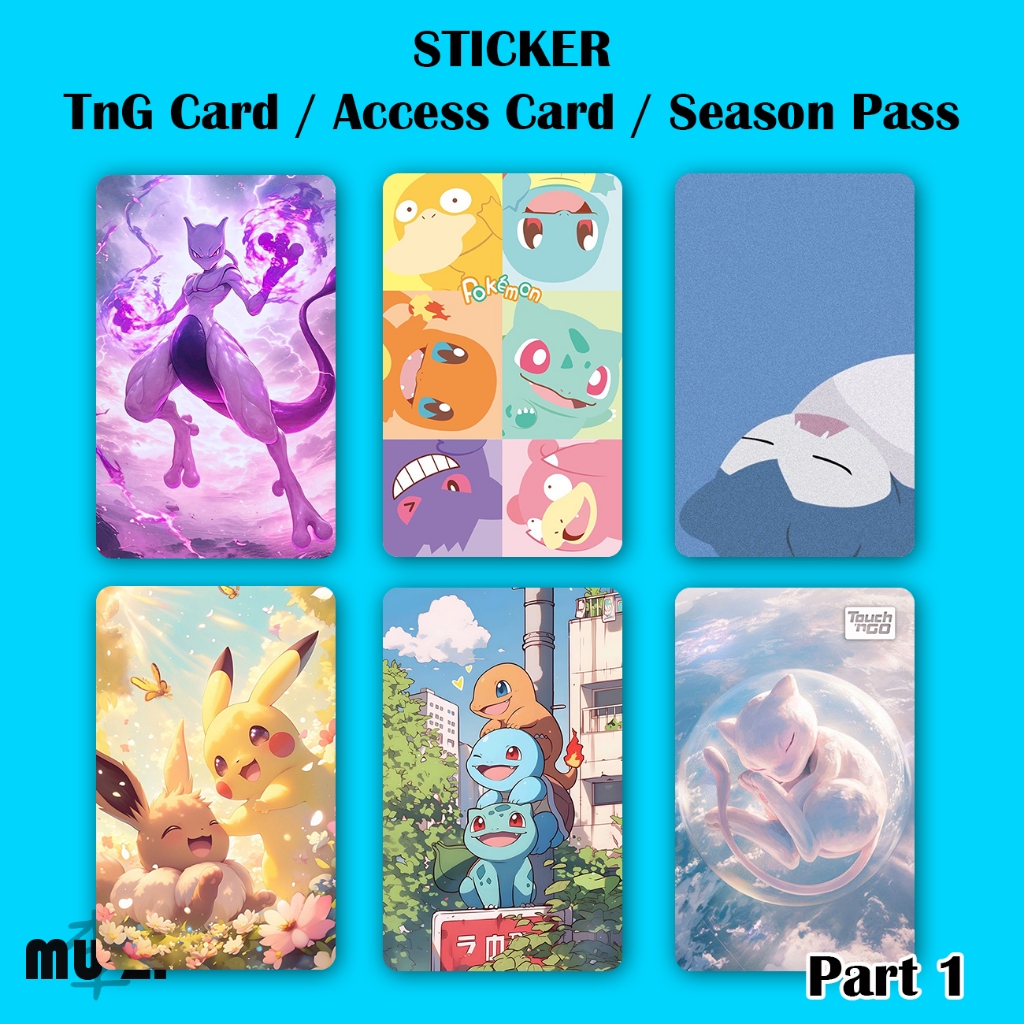 Pokemon TnG Card STICKER NFC STICKER Waterproof Thick Hard Material ...