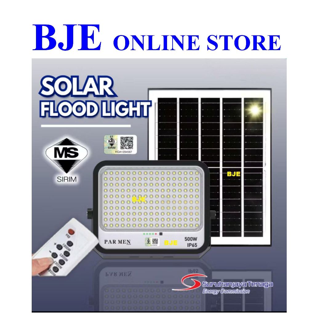 (SIRIM) PAR MEN LED Remote Solar Spotlight Outdoor Flood Light Solar ...