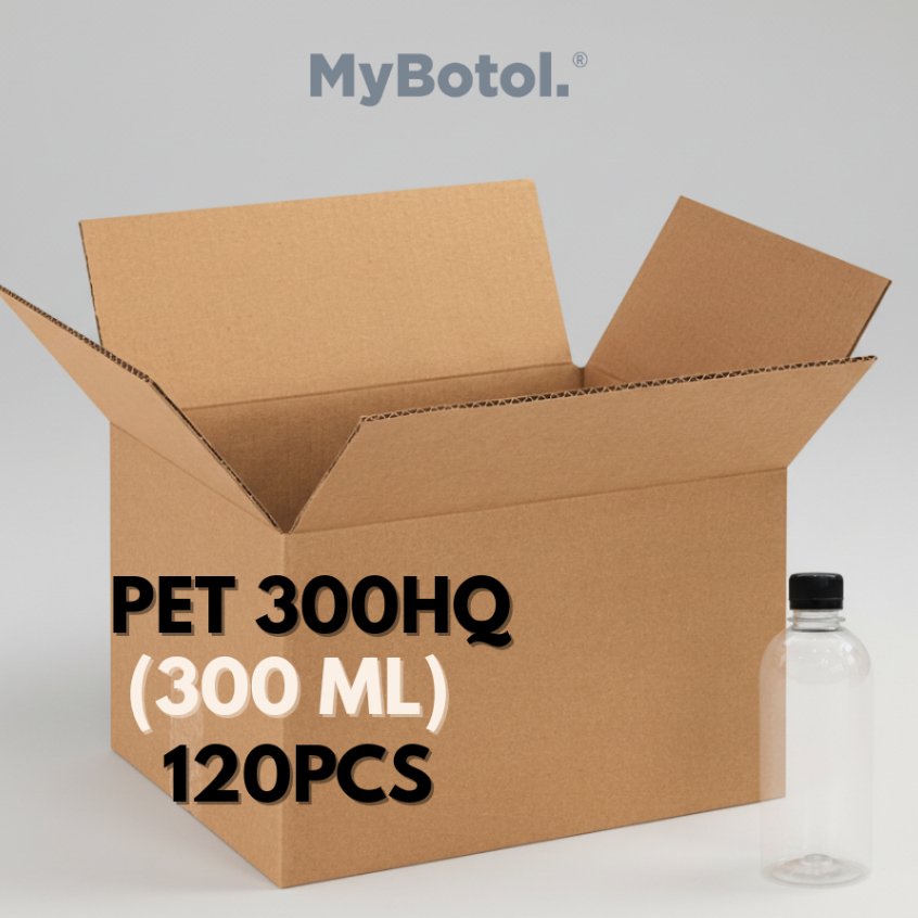 [mybotol] BOTOL PLASTIK 300ML | 120PCS Per Bundle | BOTOL JUS KOPI JAMU ...