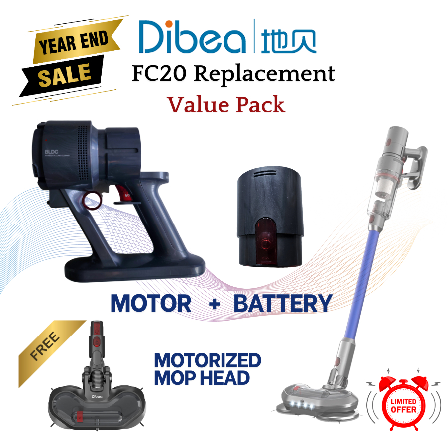 Dibea FC20 Handheld Vacuum Cleaner Motor Battery Replacement ...