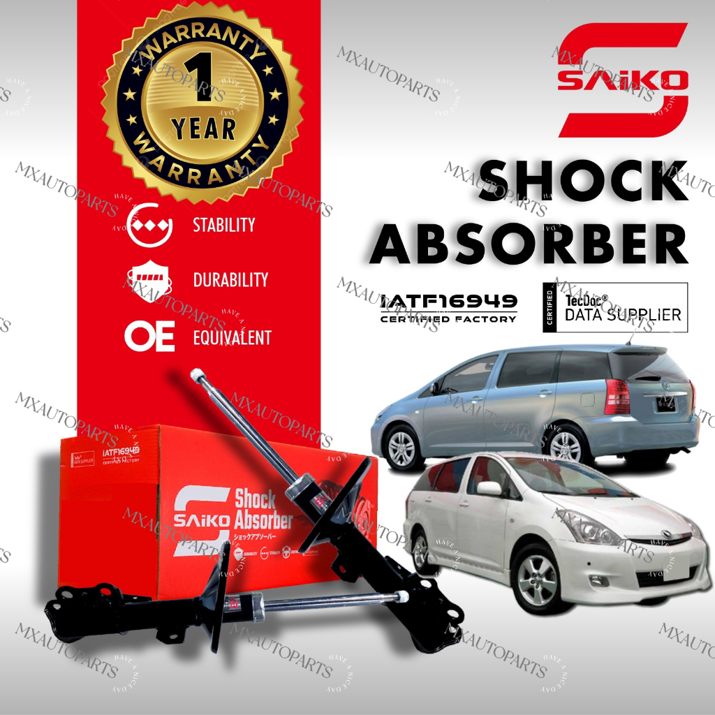 SAIKO SHOCK ABSORBER TOYOTA WISH ZNE10 ANE10 ANE11 1.8 2.0 FRONT / REAR ...