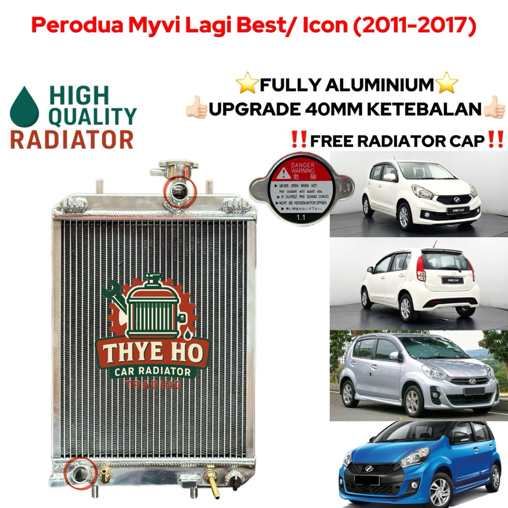 PERODUA MYVI LAGI BEST/ ICON (2011-2017) 40MM TEBAL LAYER (AUTO/MANUAL ...