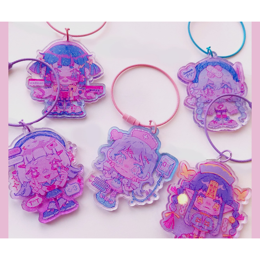 Sick And Demure Original Characters || S.A.D gals acrylic keychains ...