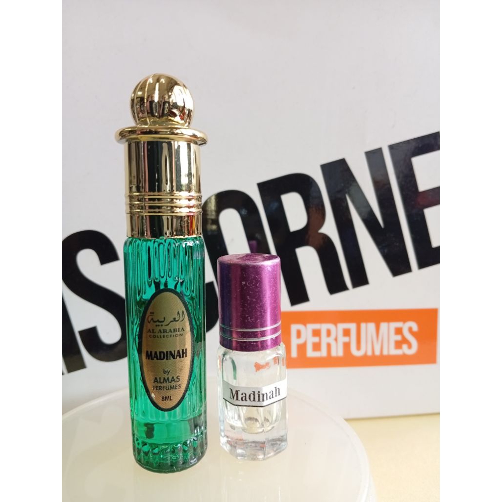 Madinah Perfume Roll On 3ml rebottle And 8ml Free Alcohol By Al 
