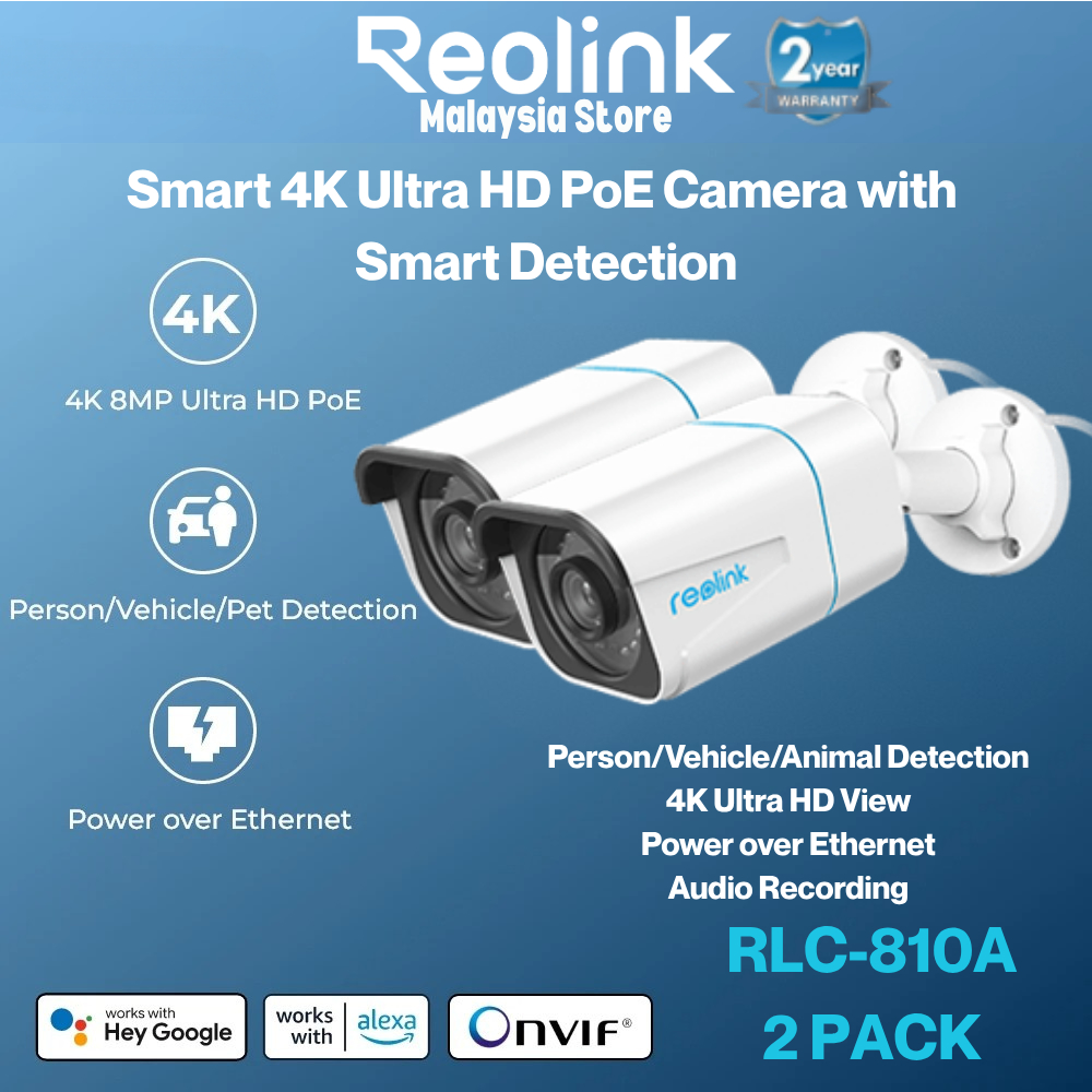 Caméra de surveillance Reolink RLC-810A-8MP IP PoE Sécurité Détection